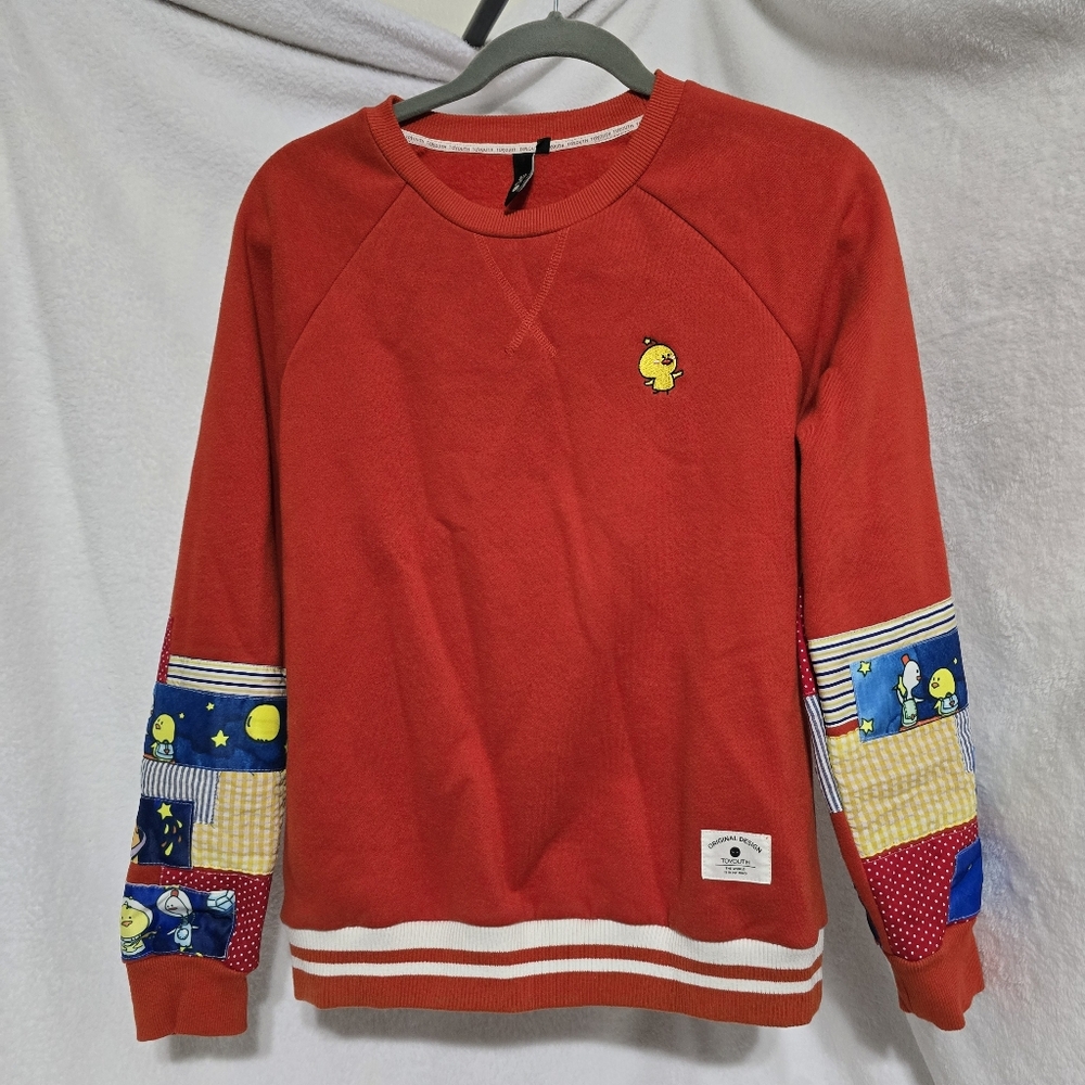 Harajuku Crewneck Sweatshirt Size M Orange